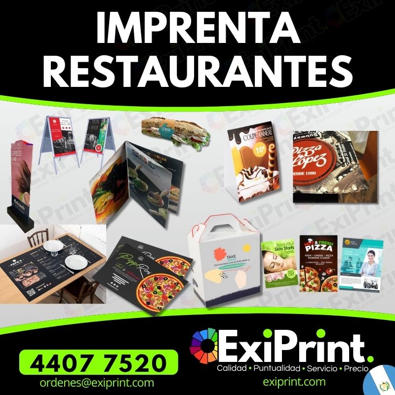 Imprenta para restaurantes