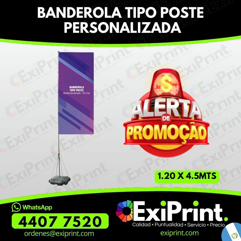 Oferta Banderola Tipo Poste 1.20 x 4.5 mts