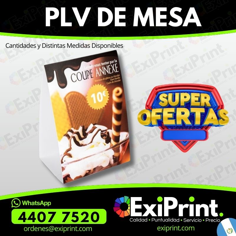 Oferta PLV de mesa
