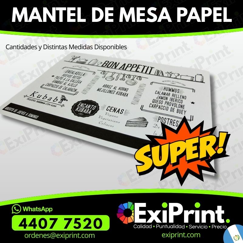 Oferta 1000 Manteles de papel doble carta para mesa