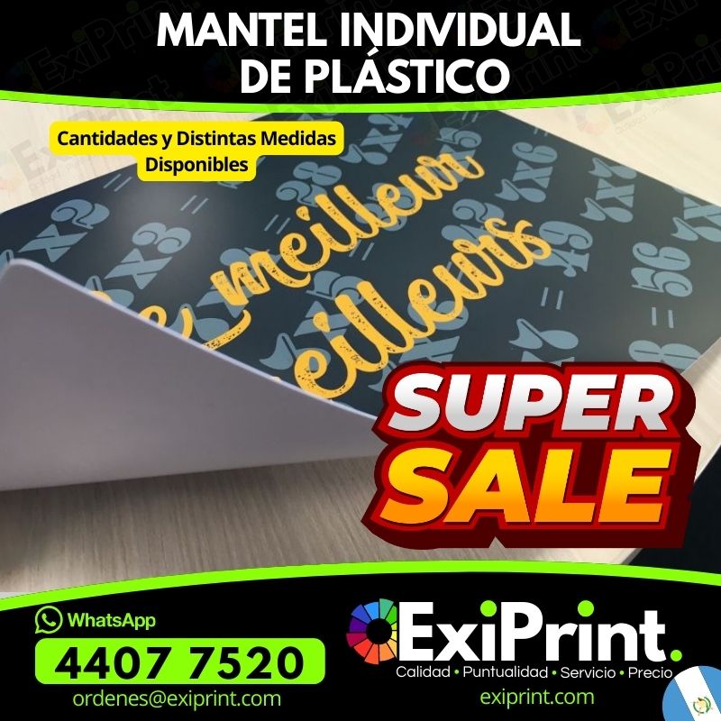 oferta de Mantel individual de plástico