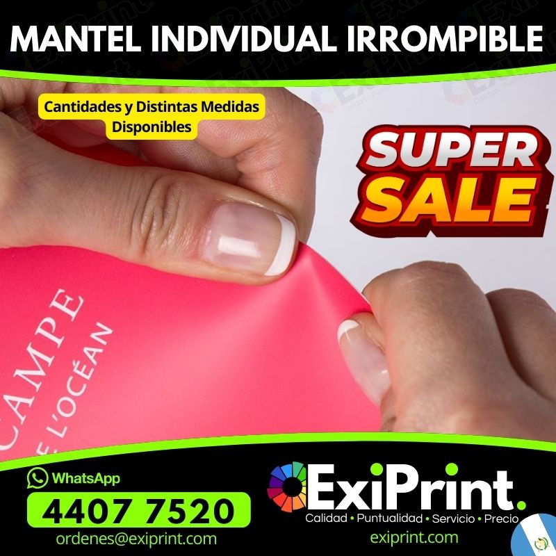 oferta Mantel individual irrompible
