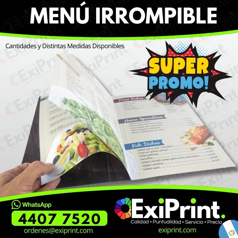 oferta Menú irrompible