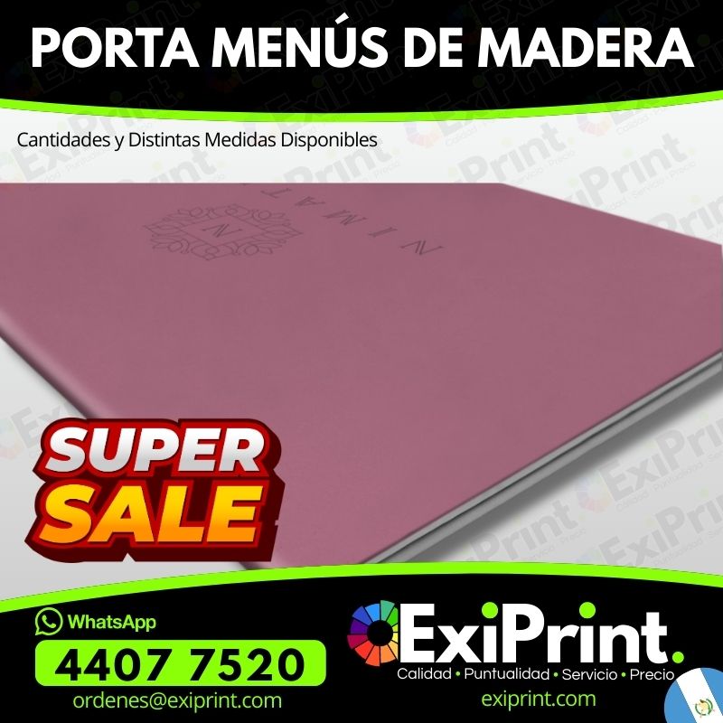 oferta Porta menús de madera