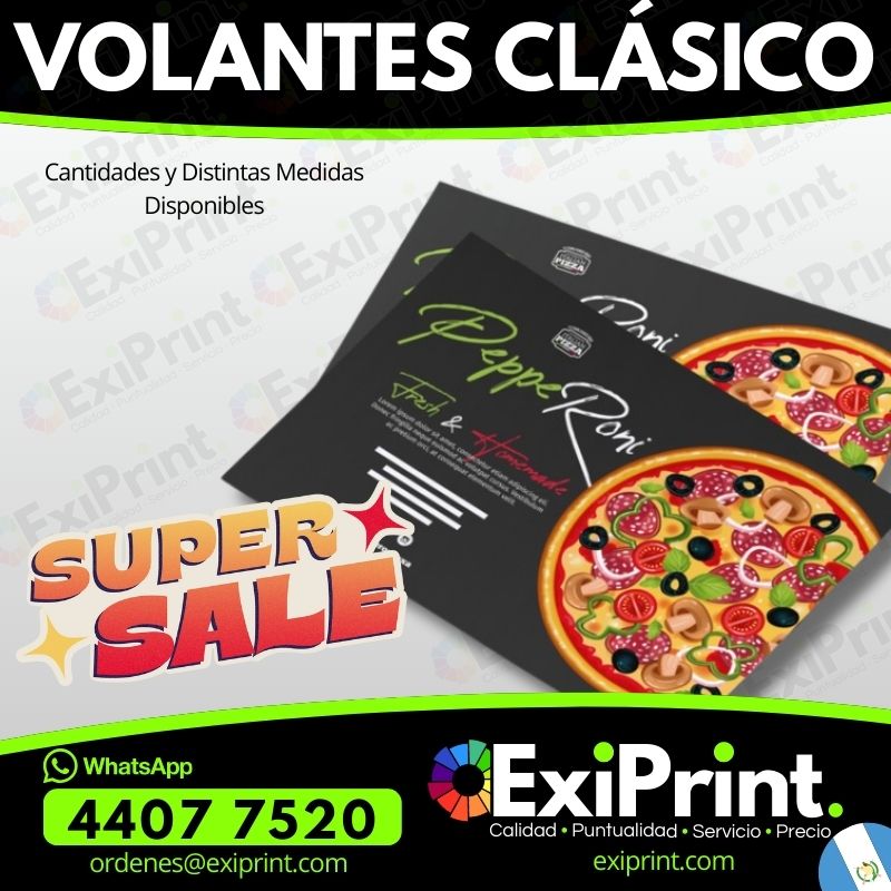 Oferta 500 volantes para restaurantes