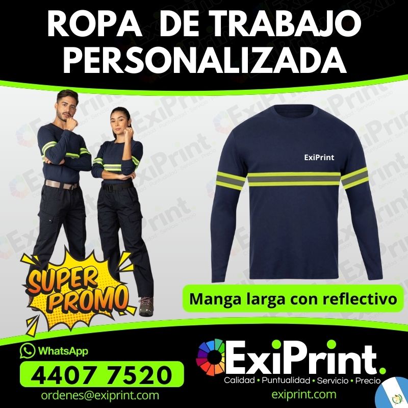 Oferta Camisetas Reflectivas Manga Larga para Constructoras